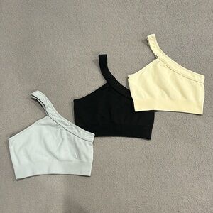 One Shoulder Workout Bras